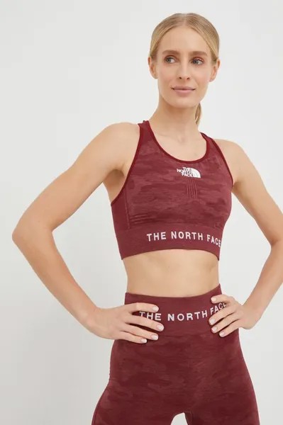 Спортивный бюстгальтер The North Face, бордовый