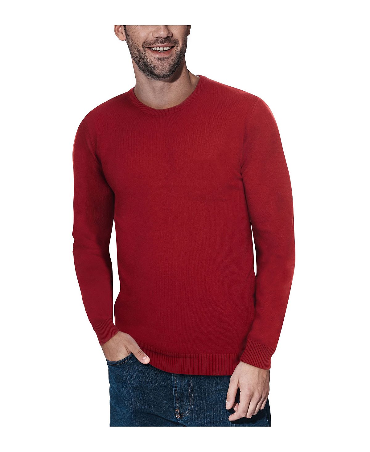 Мужской базовый пуловер с круглым вырезом, свитер средней плотности X-Ray