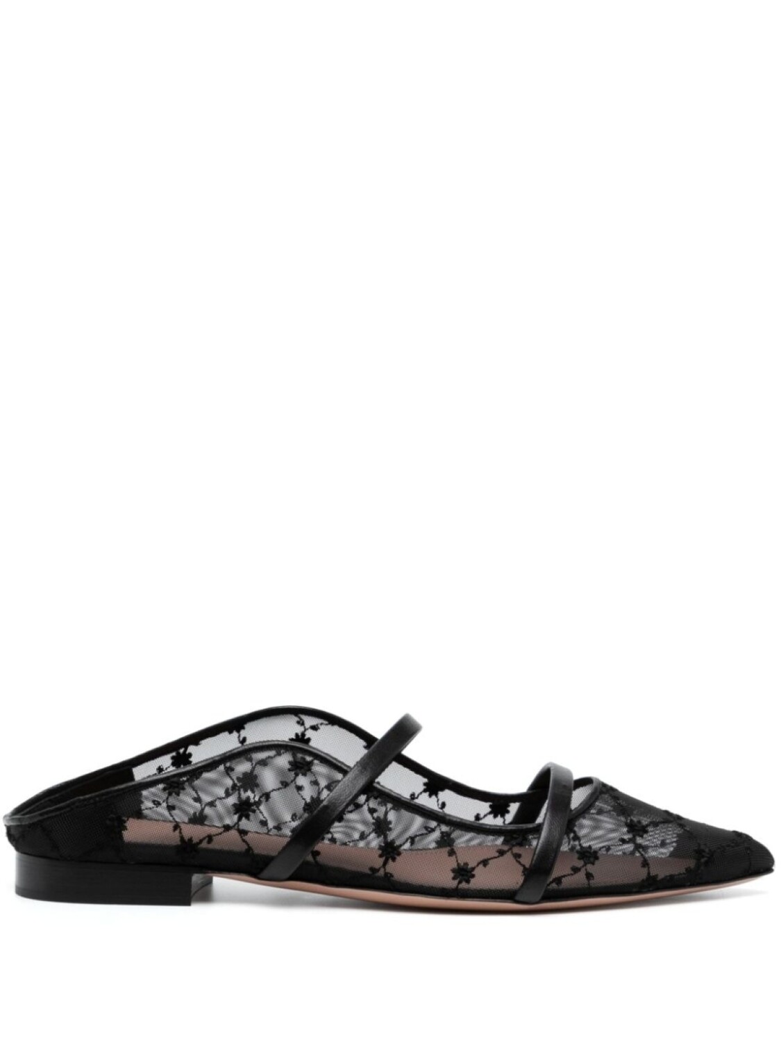 Malone Souliers мюли Maureen с цветочной вышивкой, черный