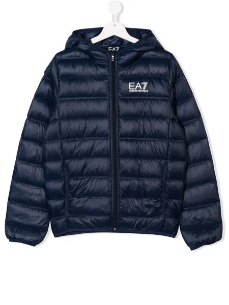 Emporio Armani Kids TEEN hooded puffer jacket