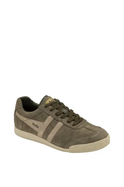 Кроссовки 'Harrier Mirror' Suede Lace-Up Trainers Gola, хаки