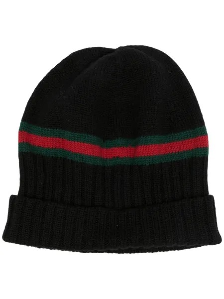 Gucci Pre-Owned шапка бини с отделкой Web