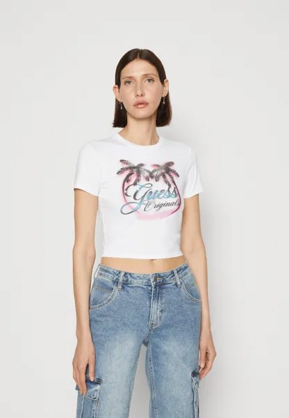 Футболка с принтом Guess Originals, белый