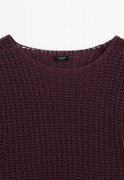 Свитер PURL Massimo Dutti, темно-сиреневый