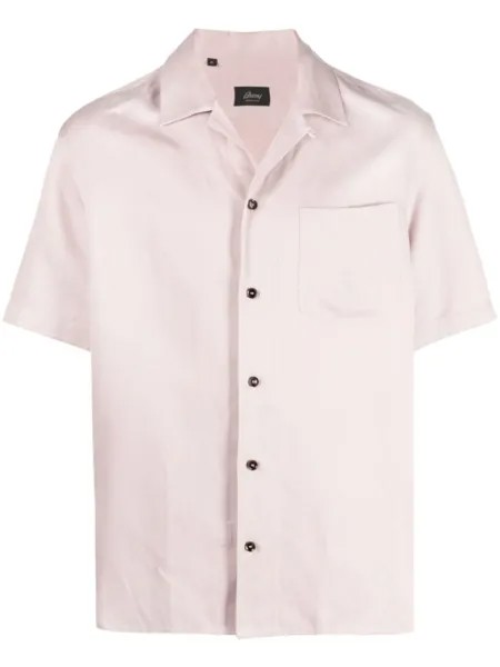 Brioni рубашка с короткими рукавами, розовый