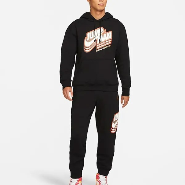 Худи Nike Air Jordan Jumpman Men's Fleece, черный/белый/оранжевый