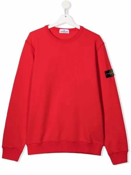 Stone Island Junior толстовка с нашивкой-логотипом