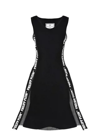 Черное платье без рукавов Philipp Plein