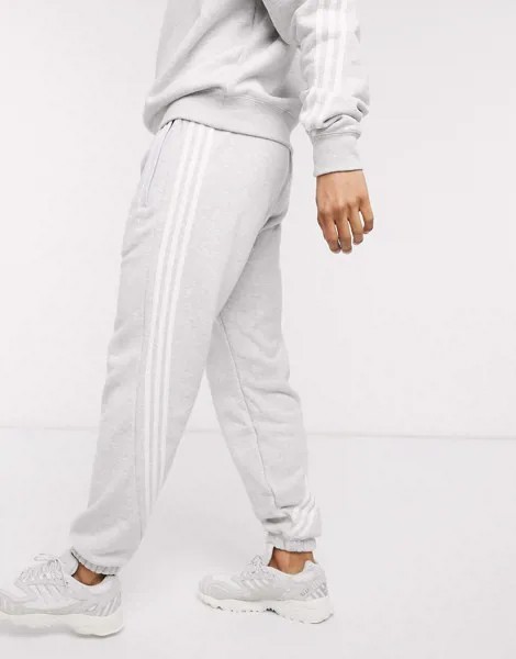 Серые джоггеры с 3 полосками adidas Originals-Серый