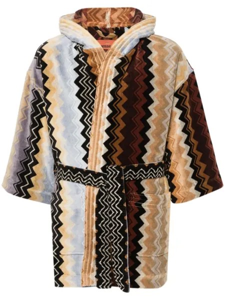 Missoni Home халат с узором зигзаг, черный