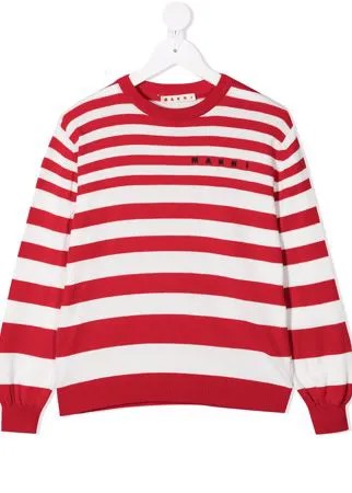 Marni Kids полосатый джемпер