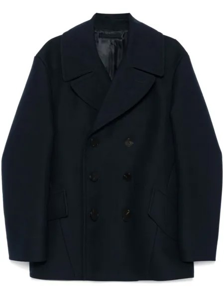 Alexander McQueen двубортный бушлат, синий