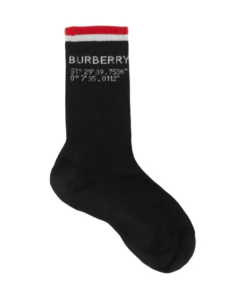 Трикотажные носки с интарсией Coordinates Burberry, черный