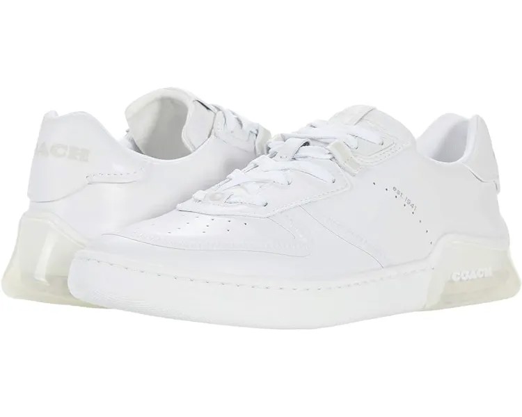 Кроссовки COACH Citysole Leather Court, цвет Optic White