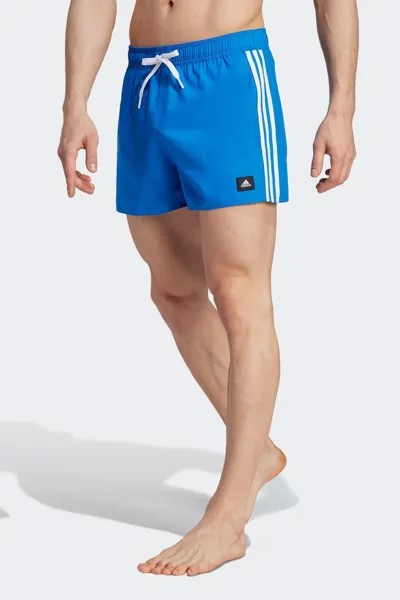 Performance CLX Очень короткие плавки-шорты с тремя полосками adidas, синий