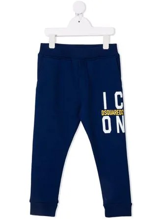 Dsquared2 Kids спортивные брюки с принтом Icon