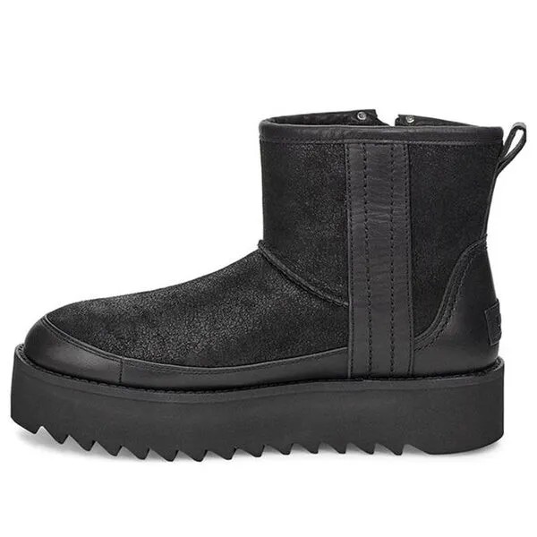 Зимние ботинки классические байкерские мини-ботинки Ugg, черный