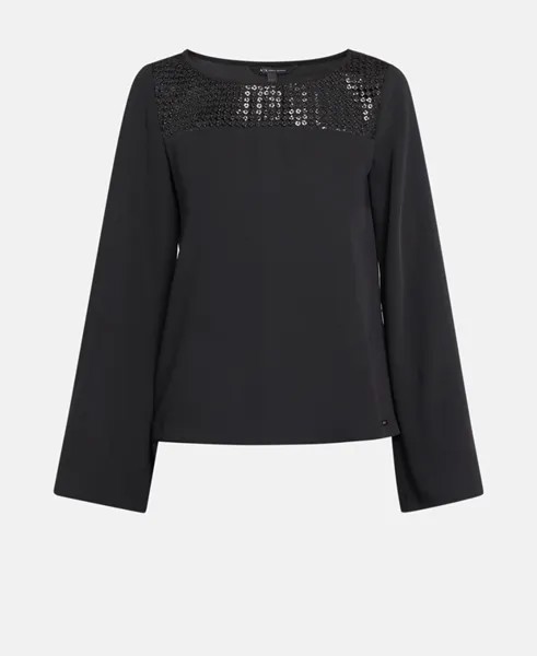 Рубашка блузка Armani Exchange, черный