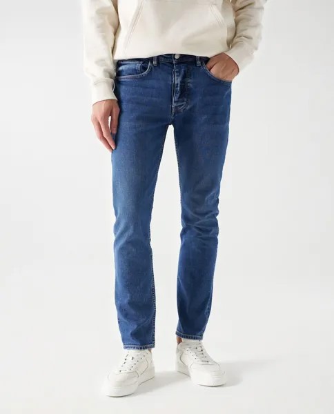 Прямые мужские джинсы синего цвета Salsa Jeans, синий