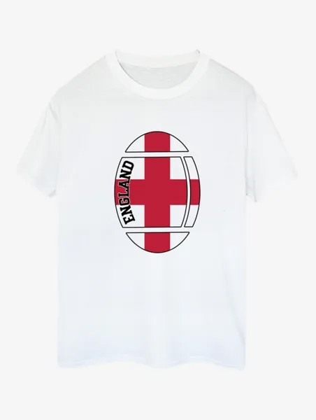 Белая футболка с принтом для взрослых NW2 Rugby England Flag George., белый