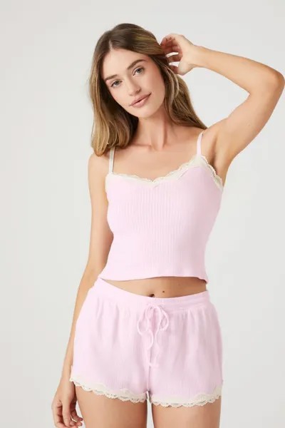 Пижамный комплект Pointelle Knit на майке и шортах Forever 21