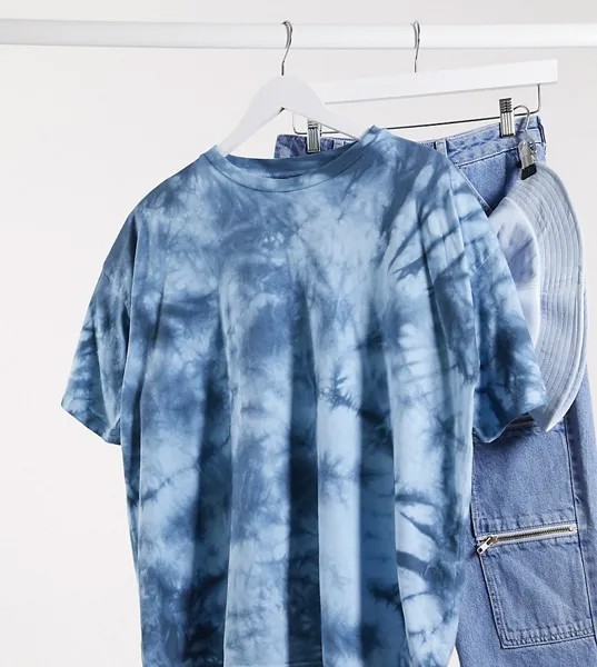 Oversize-футболка с принтом тай-дай ASOS DESIGN Maternity-Синий