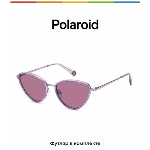 Солнцезащитные очки Polaroid Polaroid PLD 6148/S/X B3V 0F PLD 6148/S/X B3V 0F, фиолетовый