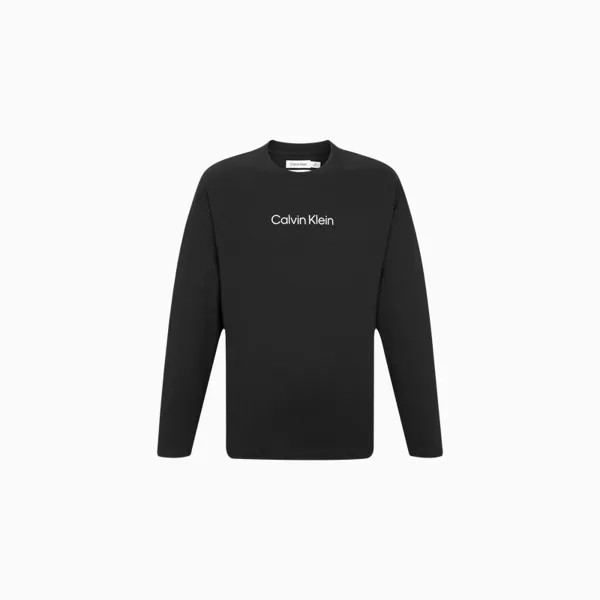 Лонгслив Calvin Klein Jeans с контрастным логотипом, черный