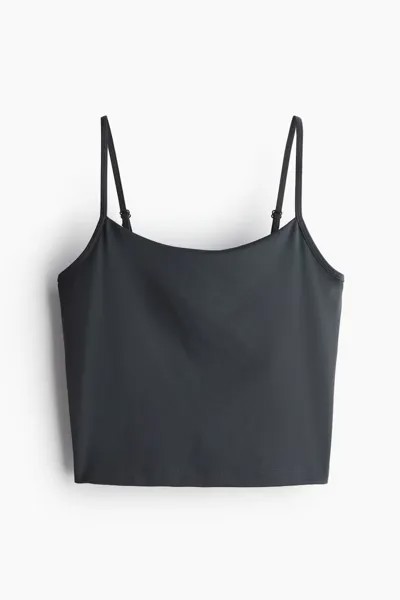 Короткая спортивная майка drymove H&M, серый