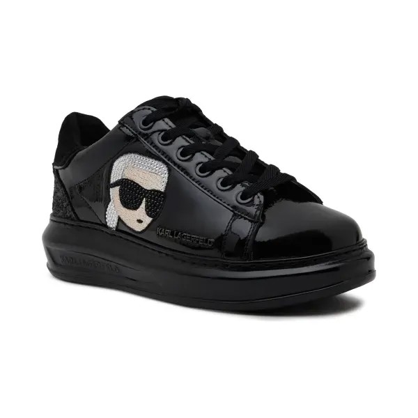 Кожаные кеды капри Karl Lagerfeld, черный