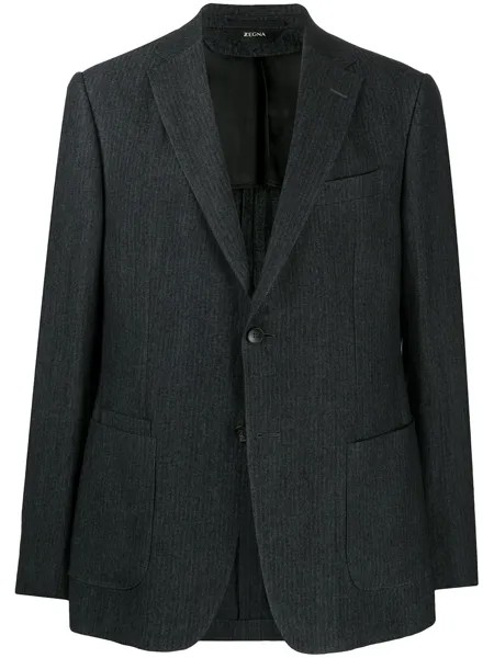 Z Zegna однобортный пиджак в тонкую полоску