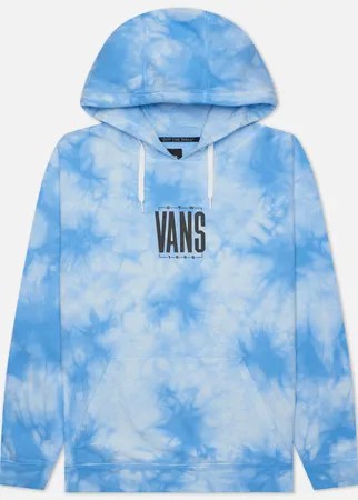 Мужская толстовка Vans Tall Type Tie-Dye Hoodie, цвет голубой, размер S