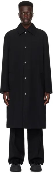 Черное пальто на кнопках Jil Sander, цвет Black