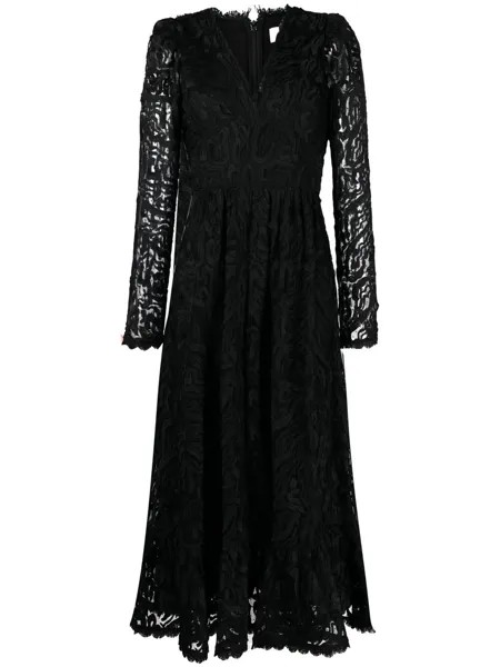 Temperley London кружевное платье Twiggy с V-образным вырезом