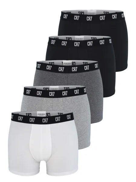 Боксеры CR7 Retroshorts BASIC, цвет Schwarz/Grau/Weiss