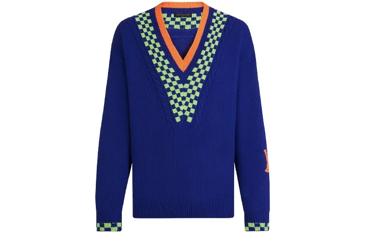 LOUIS VUITTON Мужской кашемировый свитер, цвет Blue
