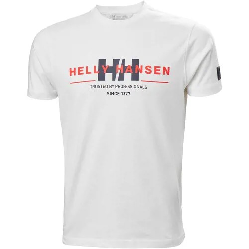 Футболка Helly Hansen RWB GRAPHIC T-SHIRT, хлопок, размер XS, белый