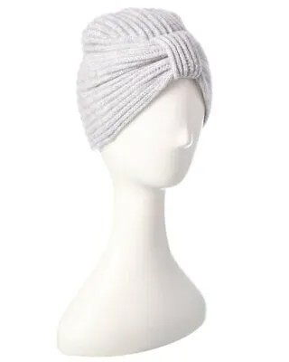 Кашемировый тюрбан Qi Cashmere Shaker Stitch, женский серый