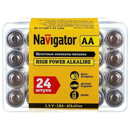 Элемент питания Navigator 94 786 NBT-NE-LR6-BOX24, блистер 24 штуки