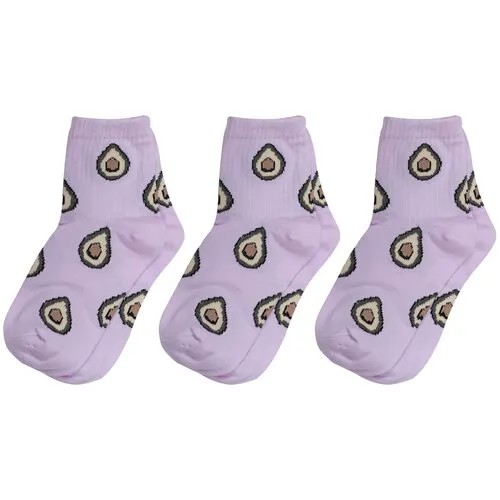 Носки Альтаир 3 пары, размер 25, фиолетовый