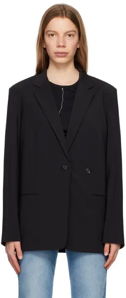Черный асимметричный пиджак Helmut Lang