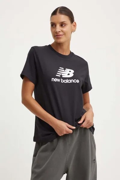 Хлопковая футболка Sport Essentials New Balance, черный