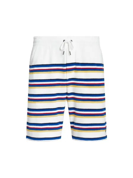 Хлопковые шорты в полоску Polo Ralph Lauren, белый