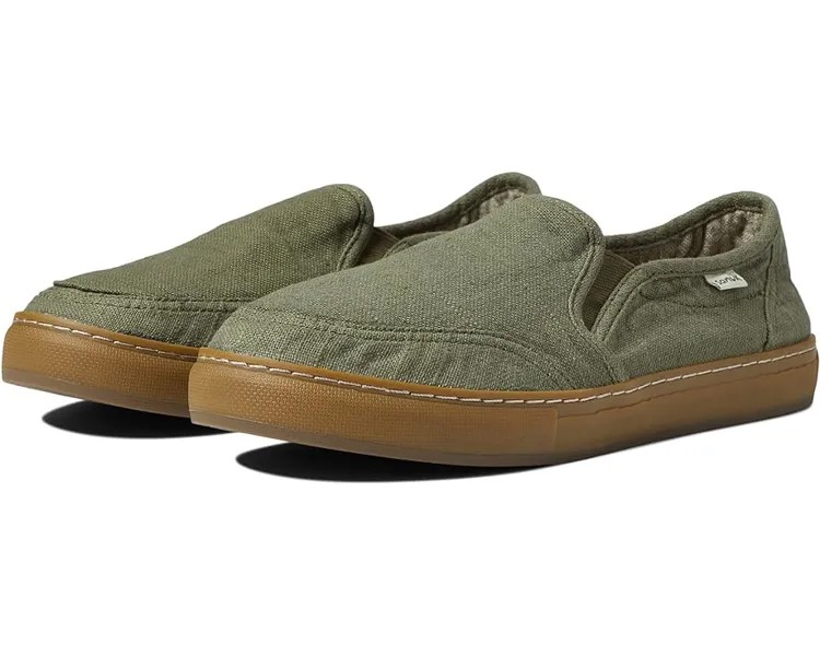 Кроссовки Sanuk Tideline Hemp, цвет Washed Dark Olive