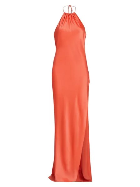 Атласное платье Zumi Alice + Olivia, коралловый