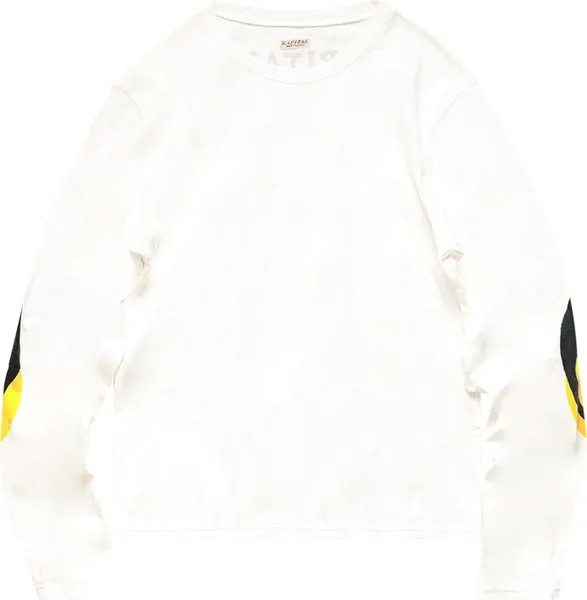 Лонгслив Kapital 20 / -Jersey Long-Sleeve T (Catpital Patch) 'White', желтый