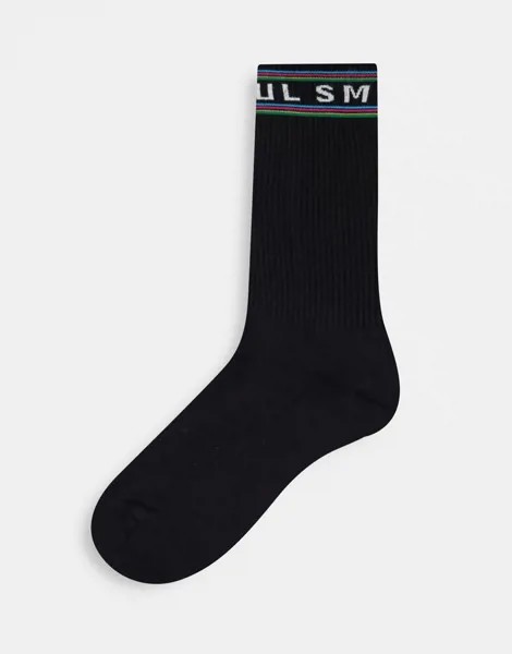 Черные носки с логотипом PS Paul Smith-Черный цвет