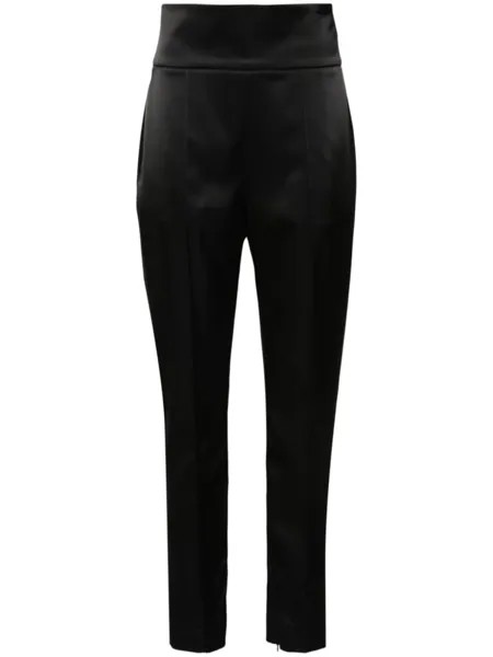 Alexandre Vauthier атласные брюки кроя слим, черный