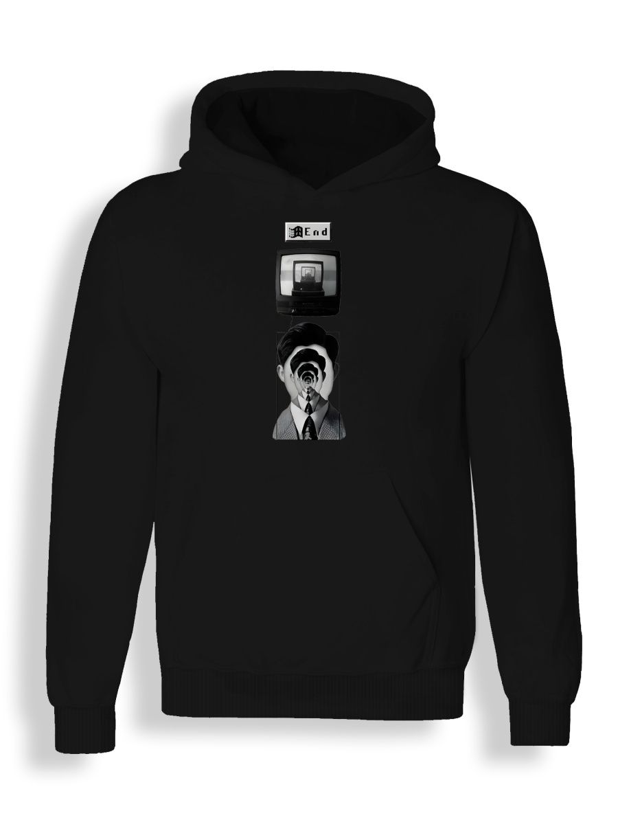 Худи унисекс СувенирShop Абстракция/Минимализм/Искусство 27 черное XL