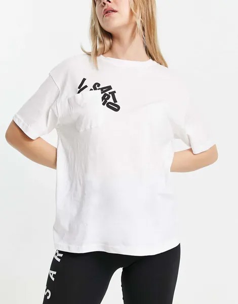 Белая объемная футболка с логотипом Il Sarto